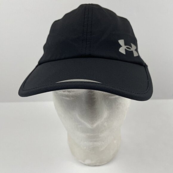 Under Armour Launch Running Hat Women’s Adjustable Black Reflective Vented Light - Picture 3 of 9